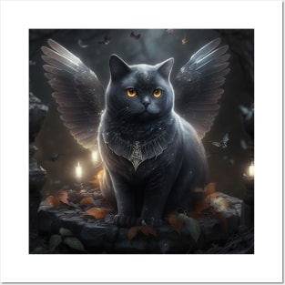 Dark Angel British Shorthair Posters and Art